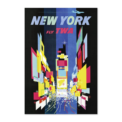 New York Times Square Fly TWA poster print
