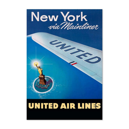 New York via Mainliner poster print