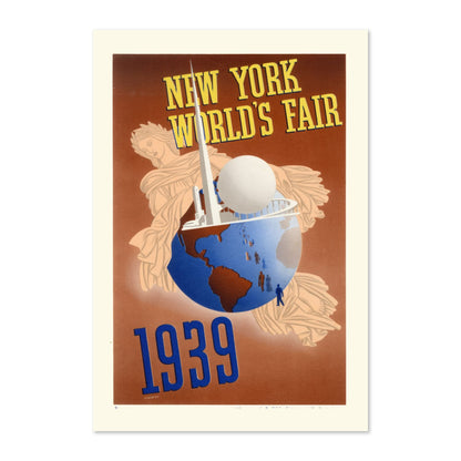 New York Worlds Fair 1939 Globe poster print