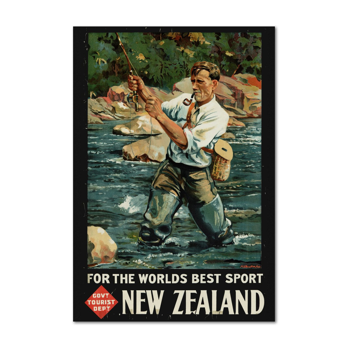New Zealand Fly Fishing poster print