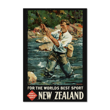 New Zealand Fly Fishing poster print
