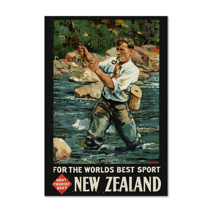 New Zealand Fly Fishing poster print