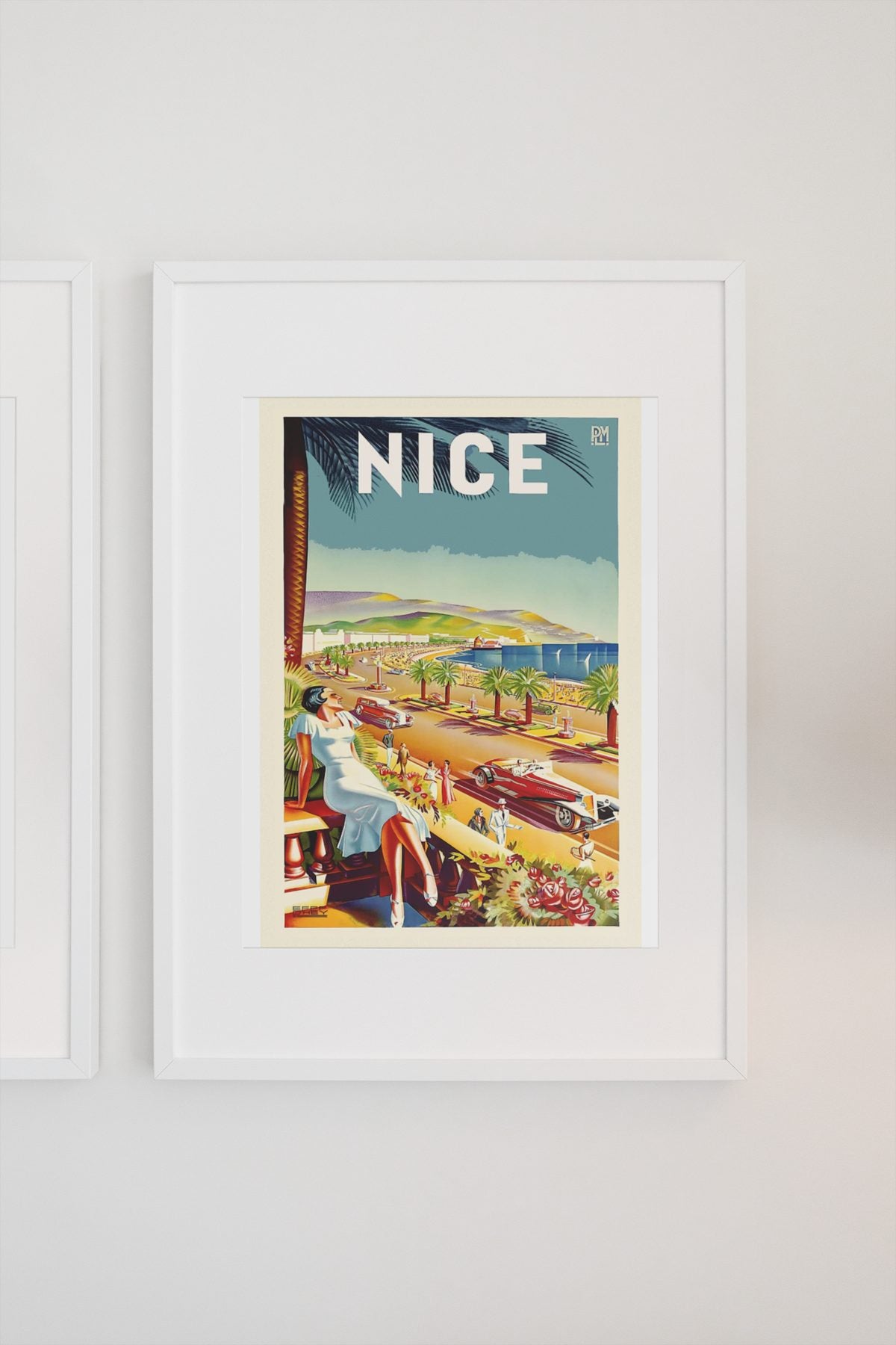 Nice French Riviera poster on a light wall