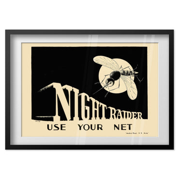 Night Raider — Use Your Net poster in a black frame