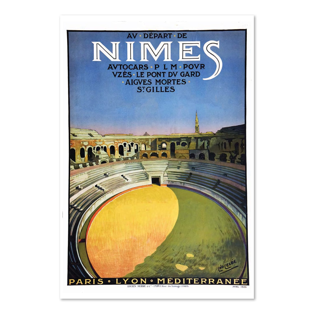 Nimes Roman Amphitheater poster print