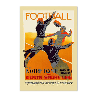 Notre Dame Football South Shore Line poster print