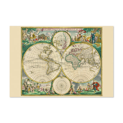 Nova Orbis 1670 World Map poster print