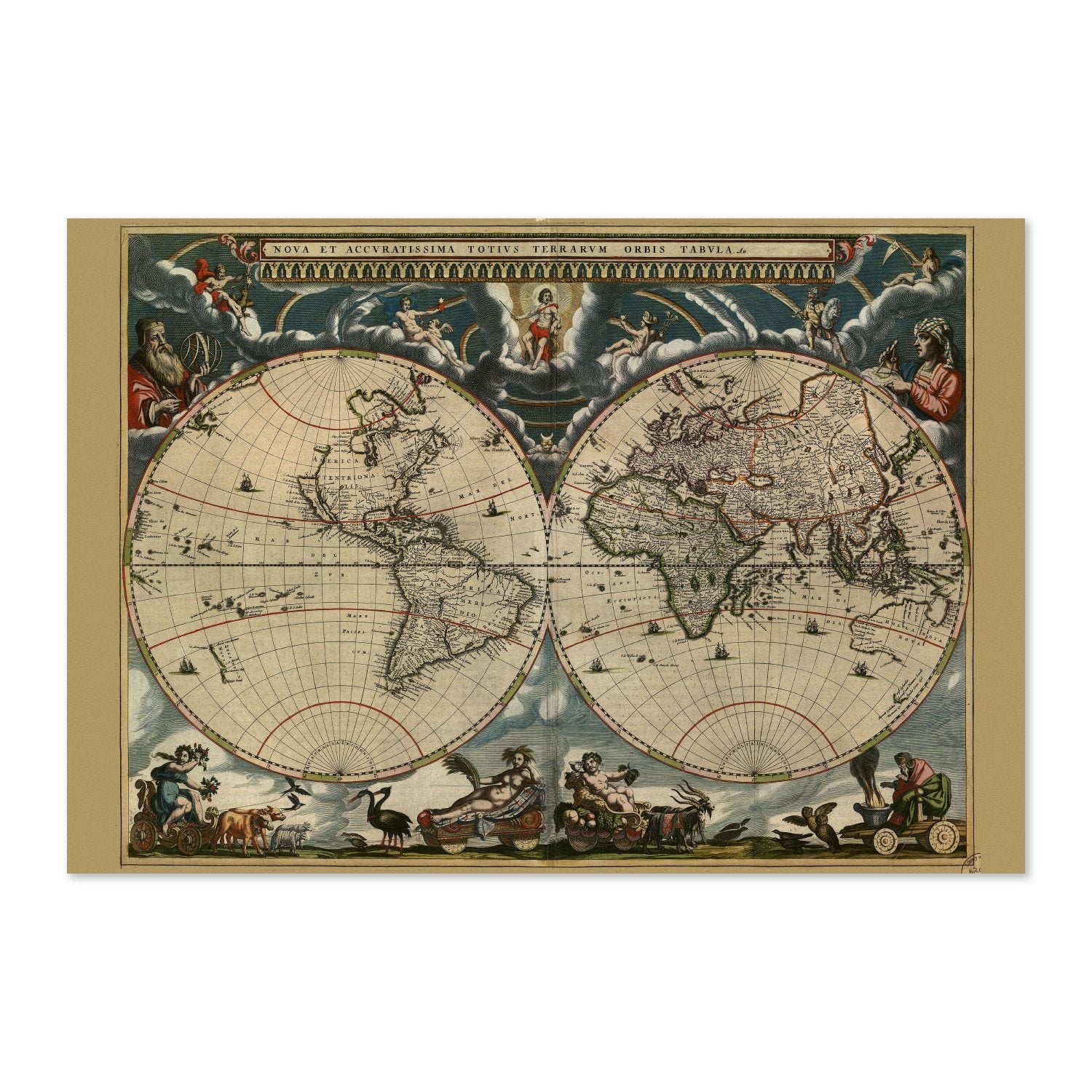 Nova Terrarum Orbis 1664 poster print