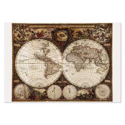 Nova Totius Terrarum Orbis 1600s poster print
