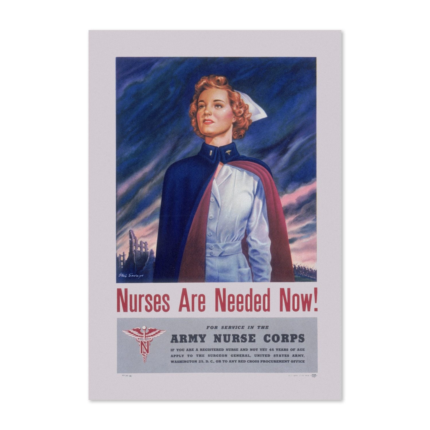Nurses Are Needed Now Army Nurse Corps poster print