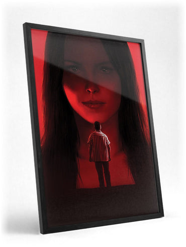Obsession (2026) Movie Key Art poster in a black frame with glass leaning against a wall