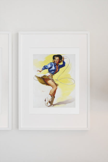 On Her Toes by Gil Elvgren, pin-up poster — gallery wall