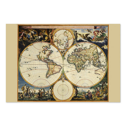 Orbis Terrarum Nova et Accuratissima 1695 poster print