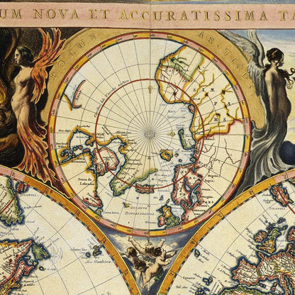 Close-up detail of the Orbis Terrarum Nova et Accuratissima 1695 print