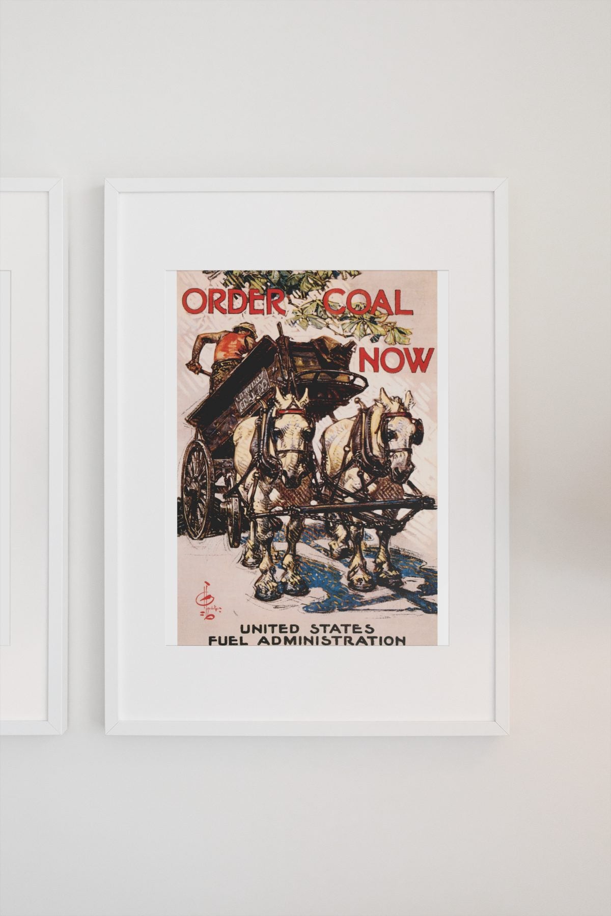 Order Coal Now poster on a light wall