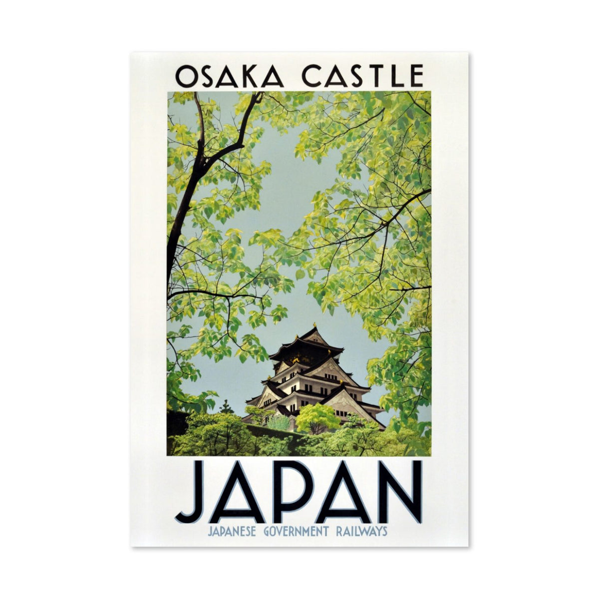 Osaka Castle Japan poster print