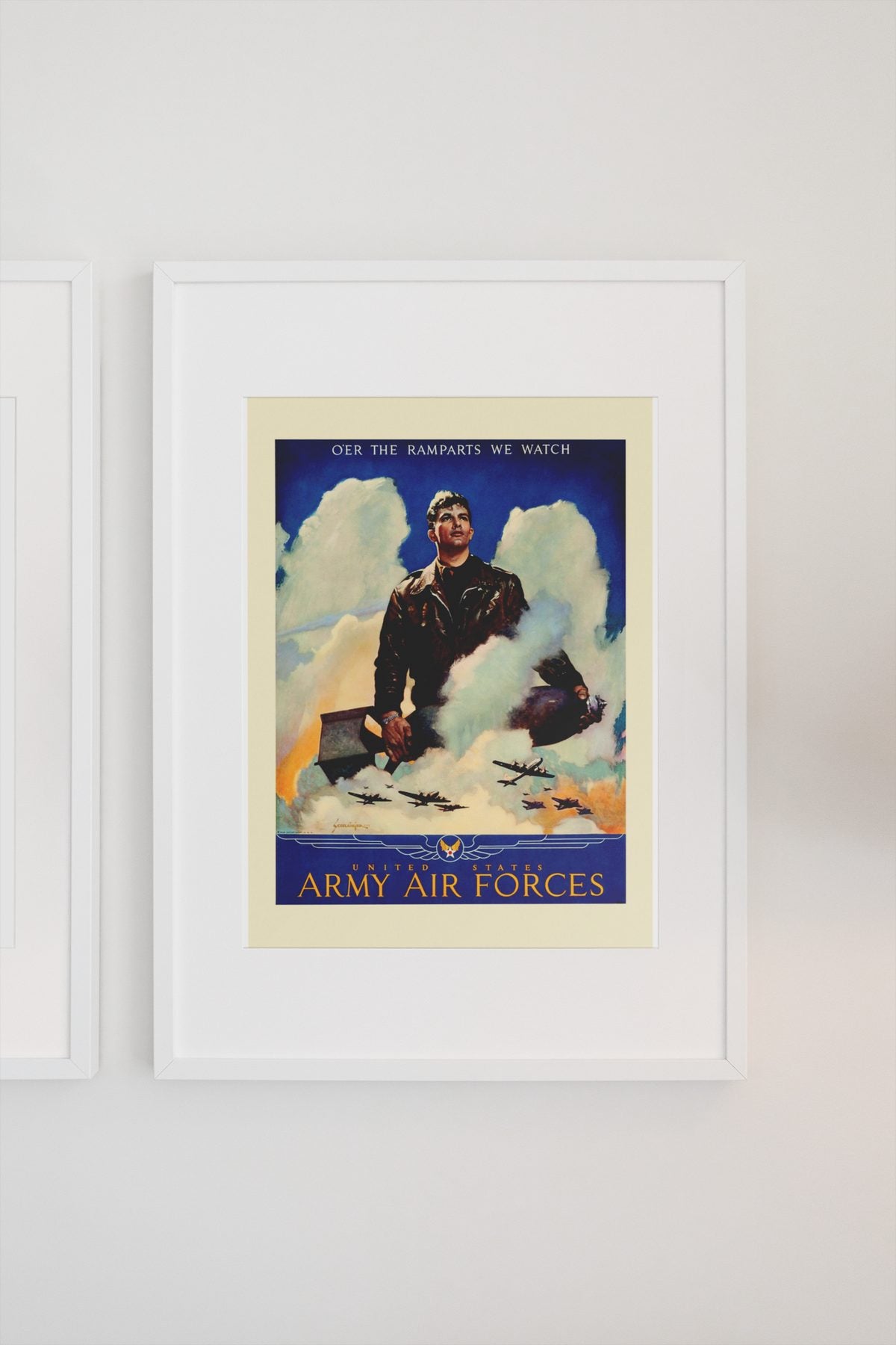 Our Ramparts We Watch — Army Air Forces poster on a light wall
