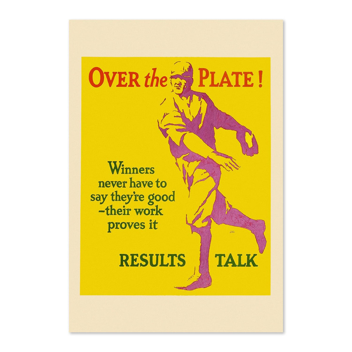 Over the Plate poster print