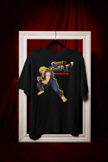 Street Fighter II Champions Edition | Ken Master Key Art Premium Unisex T-shirt