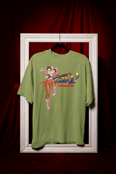 Street Fighter II Champions Edition | Chunli Key Art Premium Unisex T-shirt