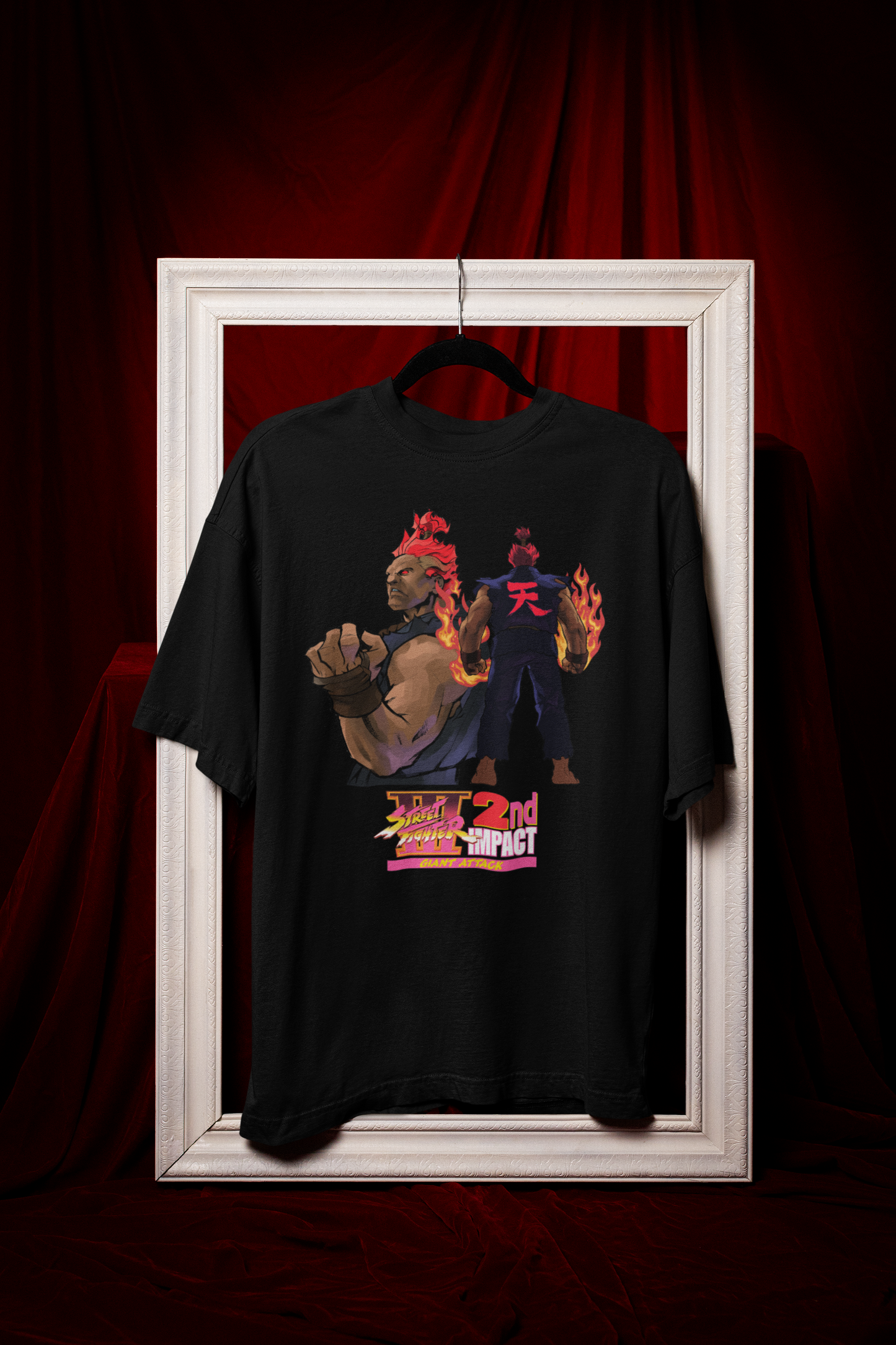 Street Fighter III 2nd Impact Giant Attack | Akuma Gouki Key Art Premium Unisex T-shirt