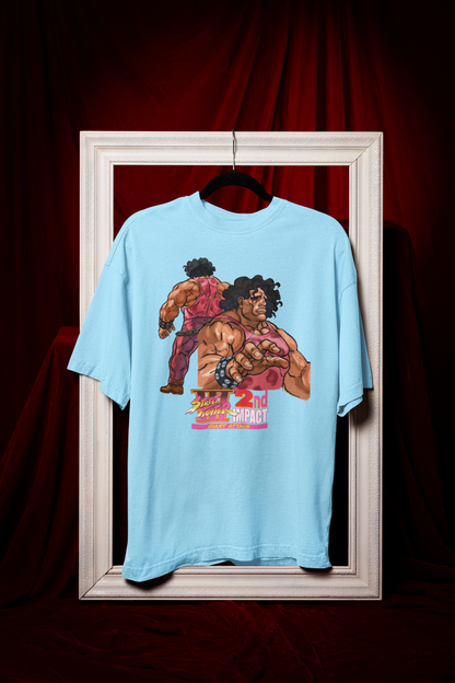 Street Fighter III 2nd Impact Giant Attack | Hugo Key Art Premium Unisex T-shirt