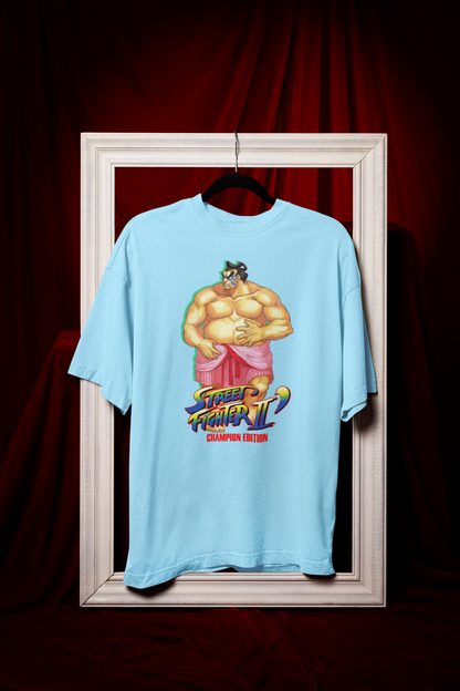 Street Fighter II Champions Edition | E.Honda Key Art Premium Unisex T-shirt