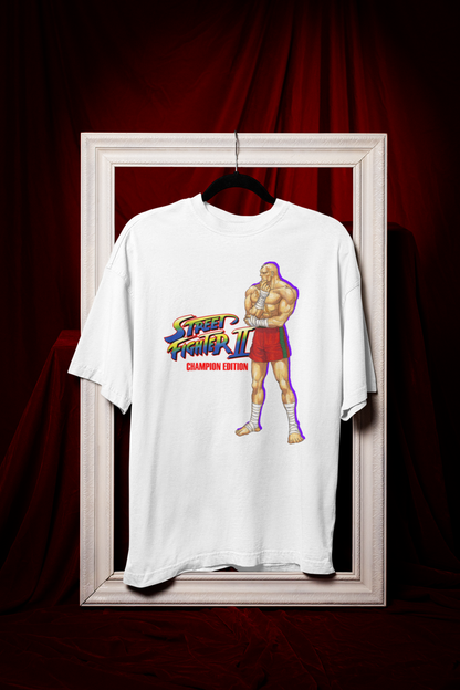 Street Fighter II Champions Edition | Sagat Key Art Premium Unisex T-shirt