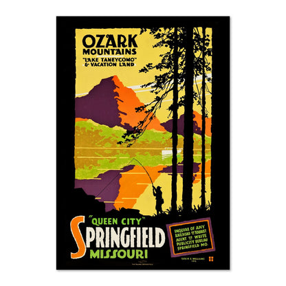 Ozark Mountains Lake Taneycomo poster print