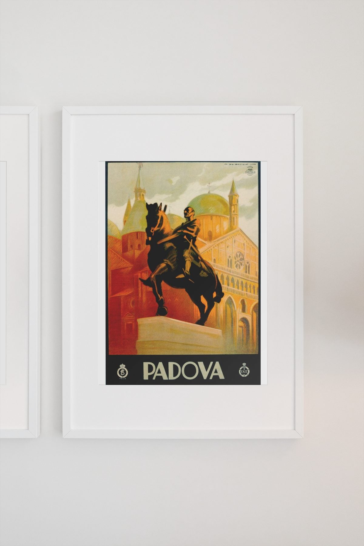 Padova Gattamelata Monument poster on a light wall