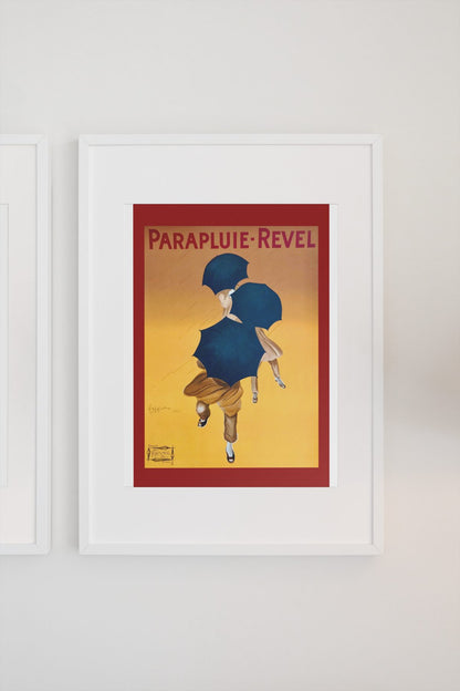 Parapluie Revel Cappiello poster on a light wall