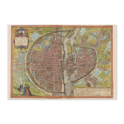 Paris 1572 Map vintage print