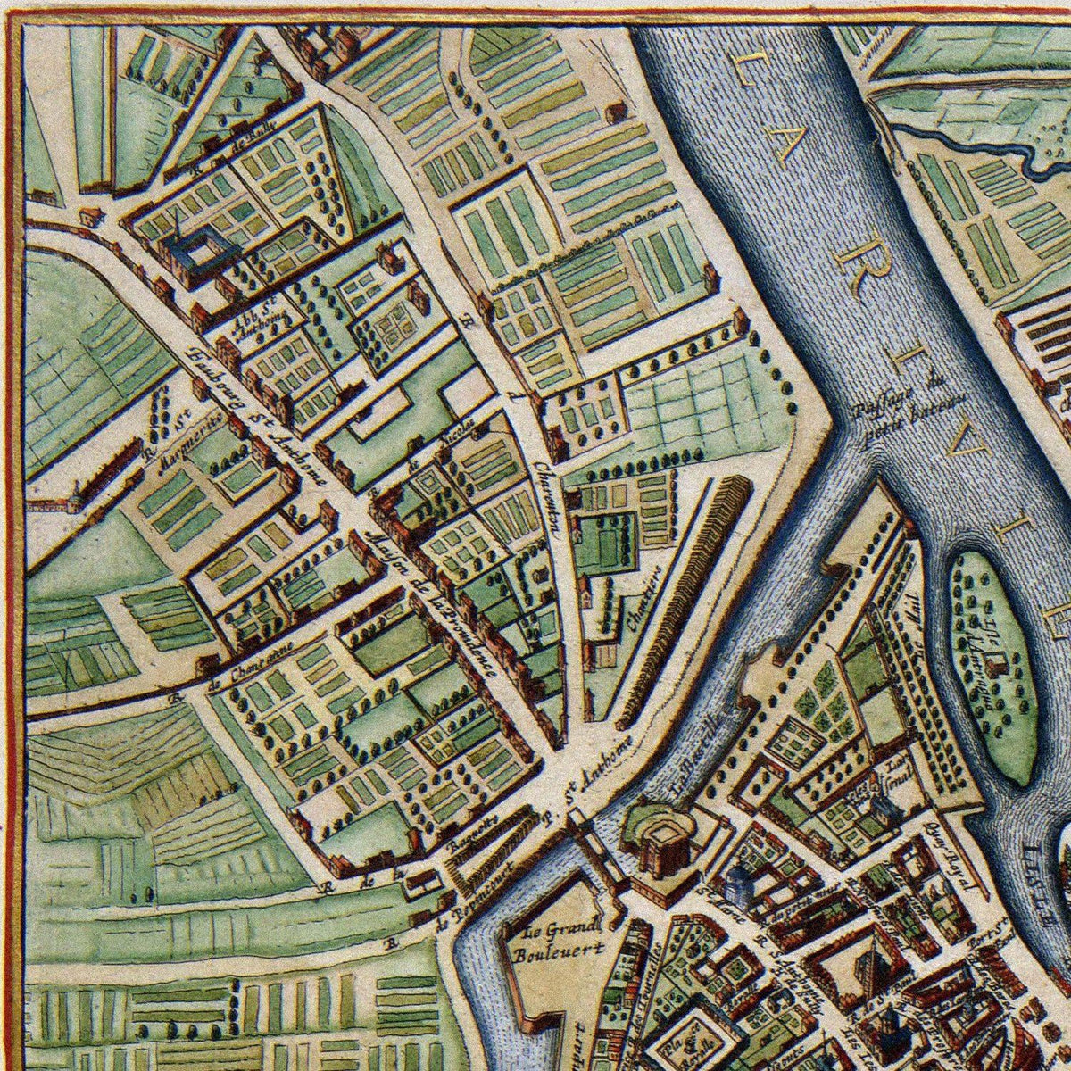 Close-up detail of the Paris 1657 Janssonius Map
