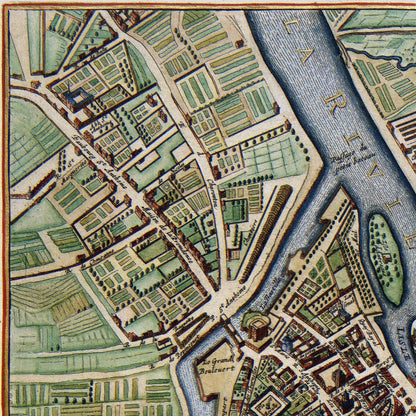 Close-up detail of the Paris 1657 Janssonius Map