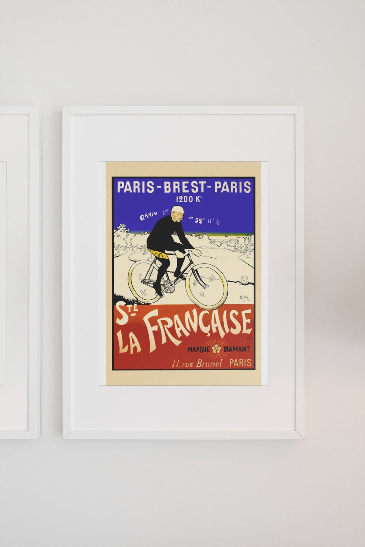 Paris-Brest-Paris La Francaise poster on a light wall