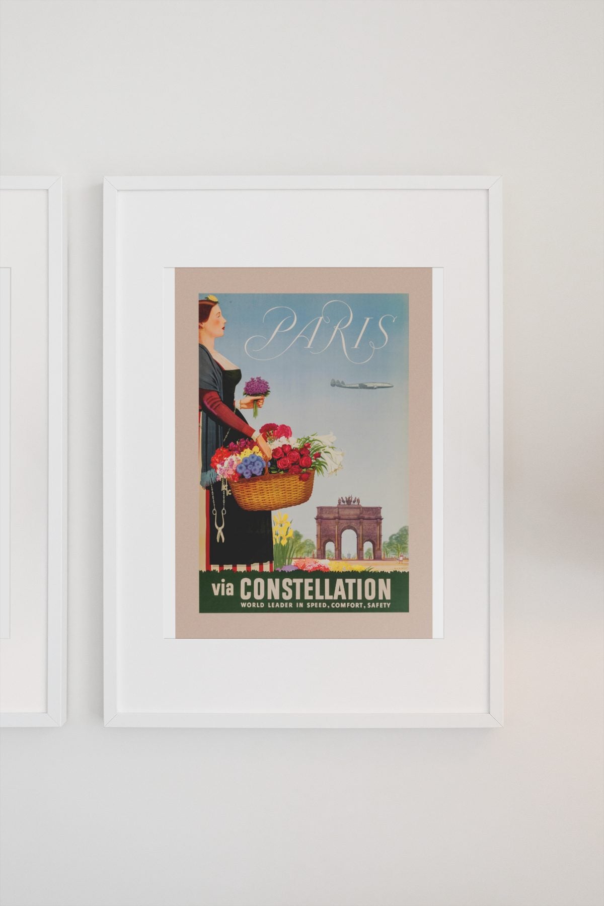 Paris via Constellation poster on a light wall