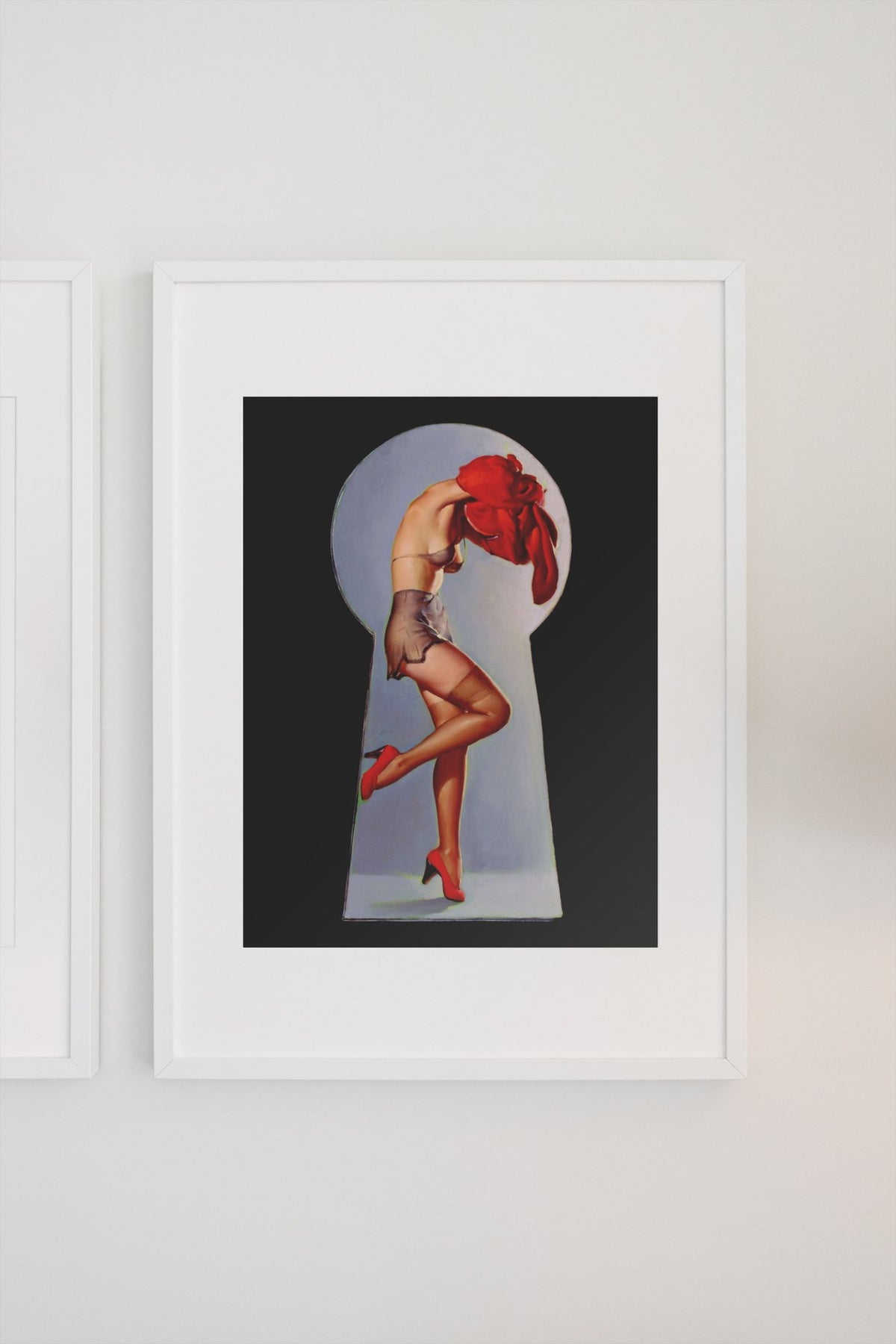 Peek-a-View by Gil Elvgren, pin-up poster — gallery wall