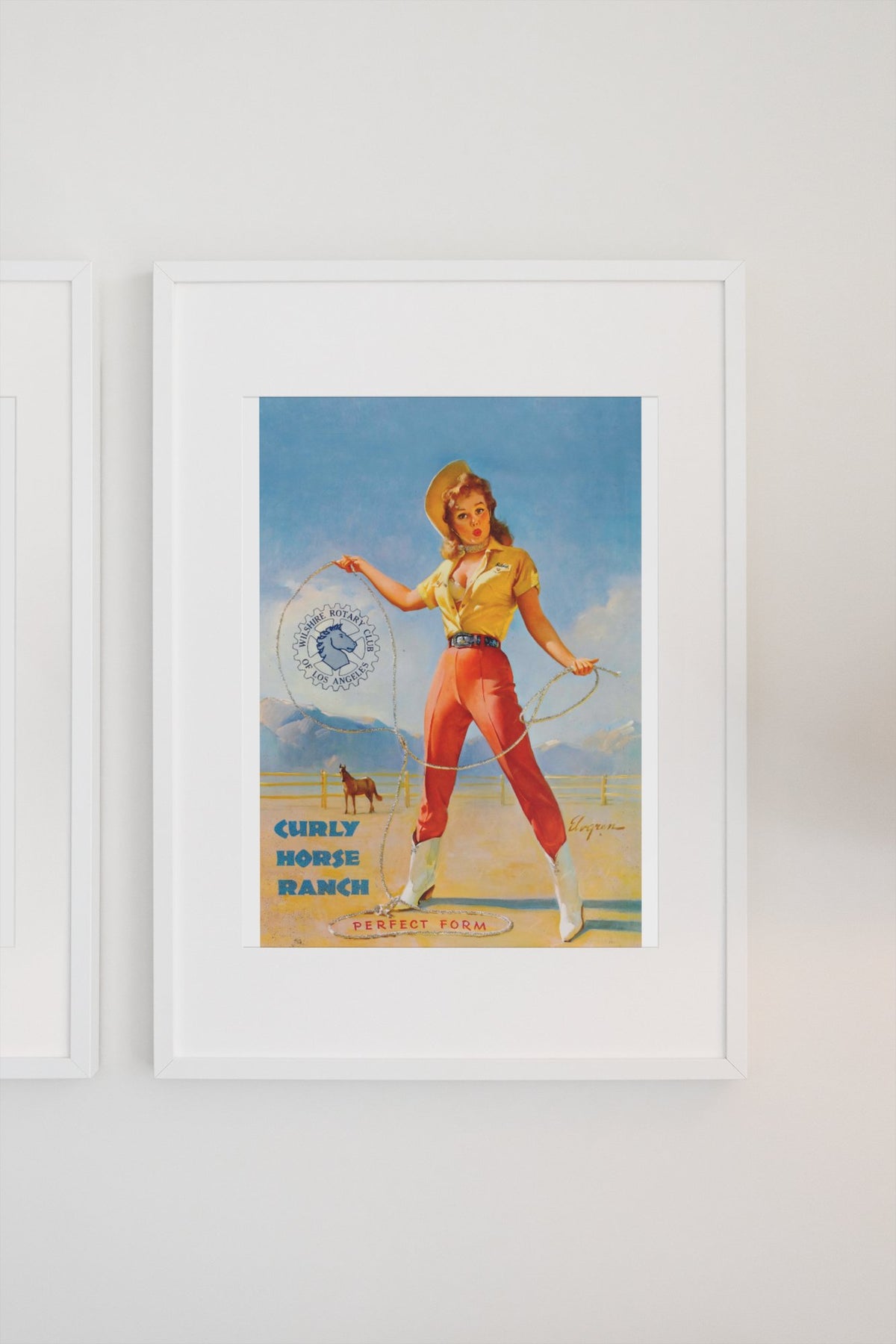 Perfect Form by Gil Elvgren, pin-up poster — gallery wall