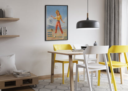 Perfect Form by Gil Elvgren, pin-up poster — dining room