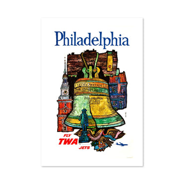 Philadelphia Fly TWA poster print