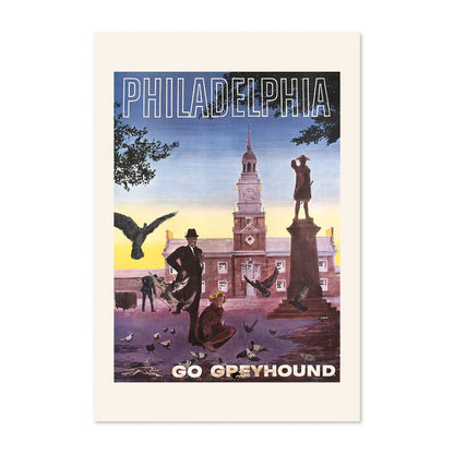 Philadelphia Go Greyhound poster print