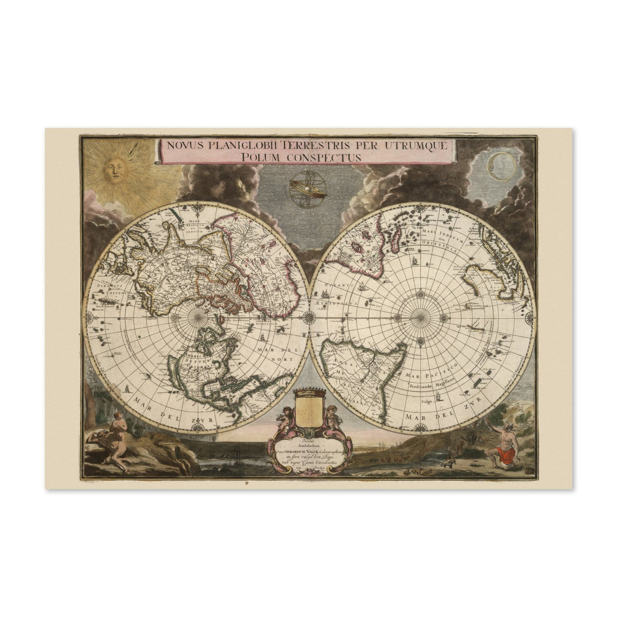 Planiglobii Terrestris 1695 poster print