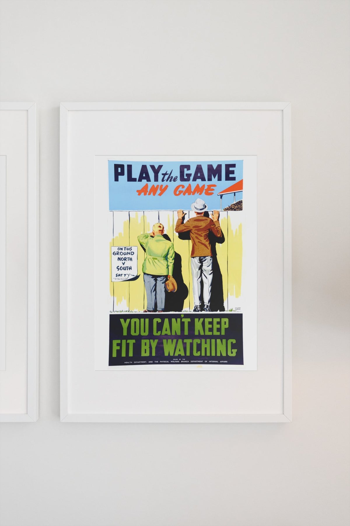 Play the Game — Any Game poster on a light wall