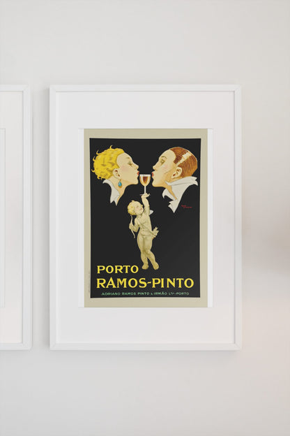 Porto Ramos-Pinto poster on a light wall