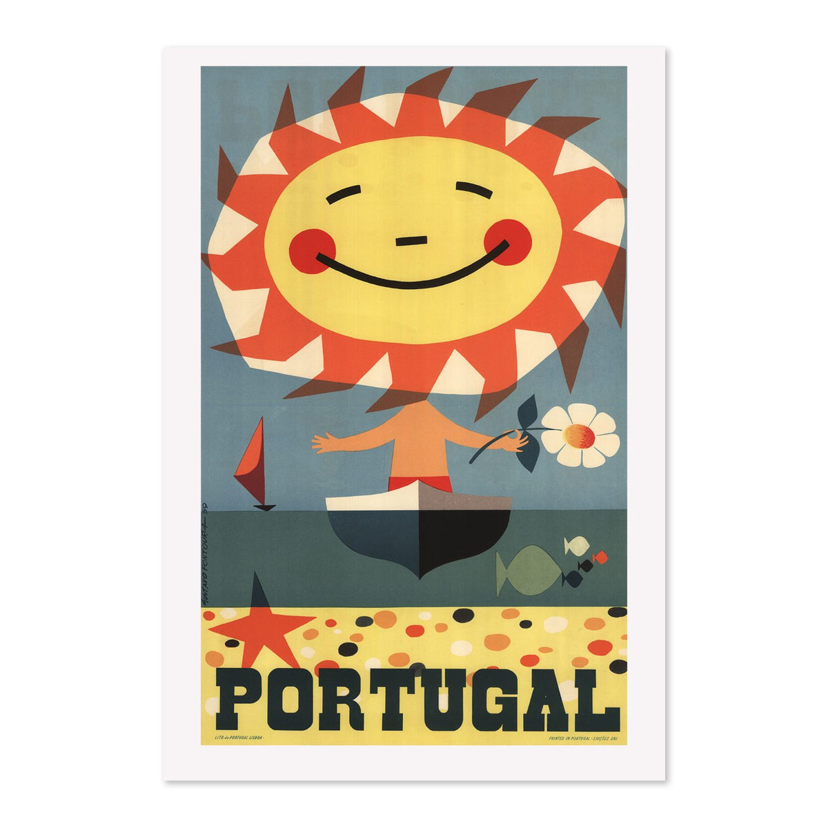 Portugal Smiling Sun poster print