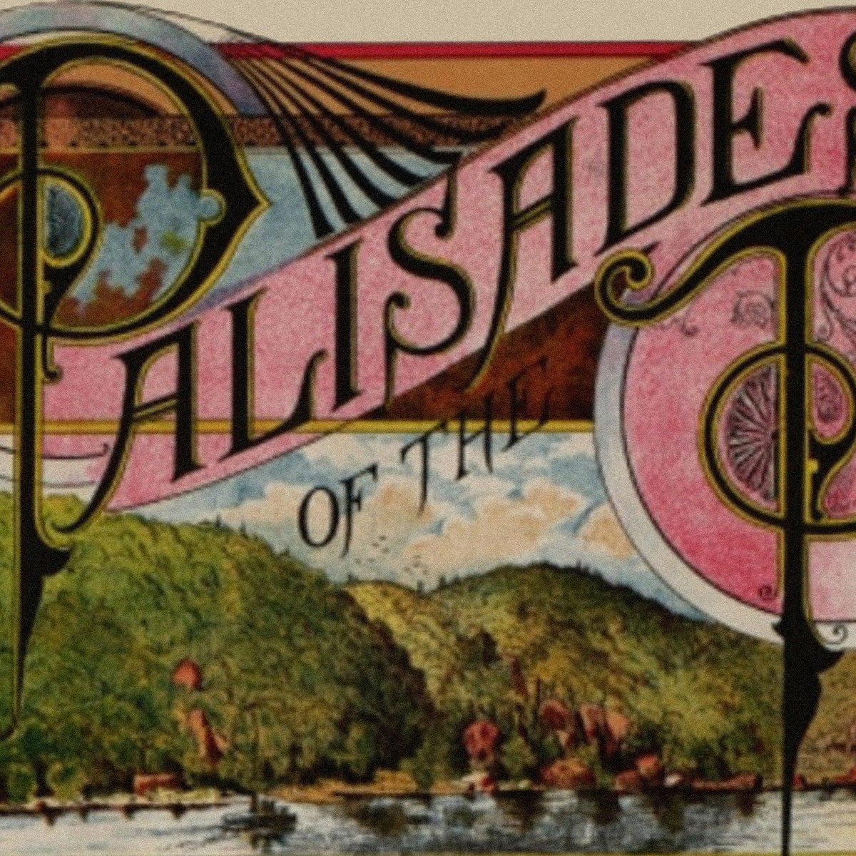 Close-up detail of the Potomac Palisades 1890 Map