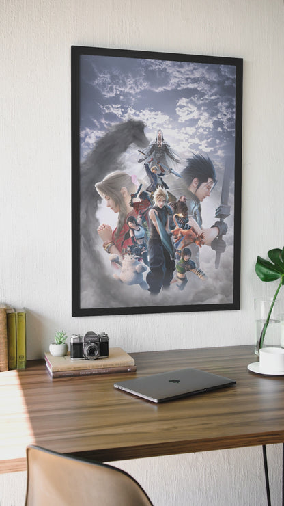 Final Fantasy VII Revelation Poster — Cast Collage Key Art Print | JRPG Wall Art