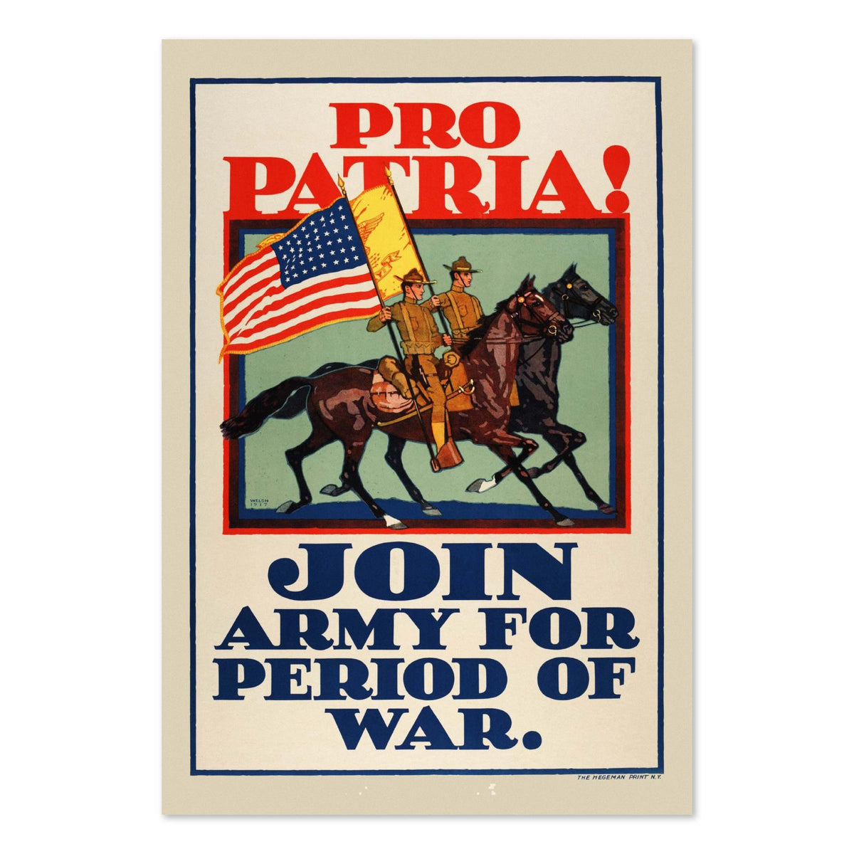 Pro Patria Join the Army poster print