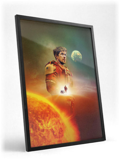 Project Hail Mary (2026) Movie Key Art poster in a black frame with glass leaning against a wall