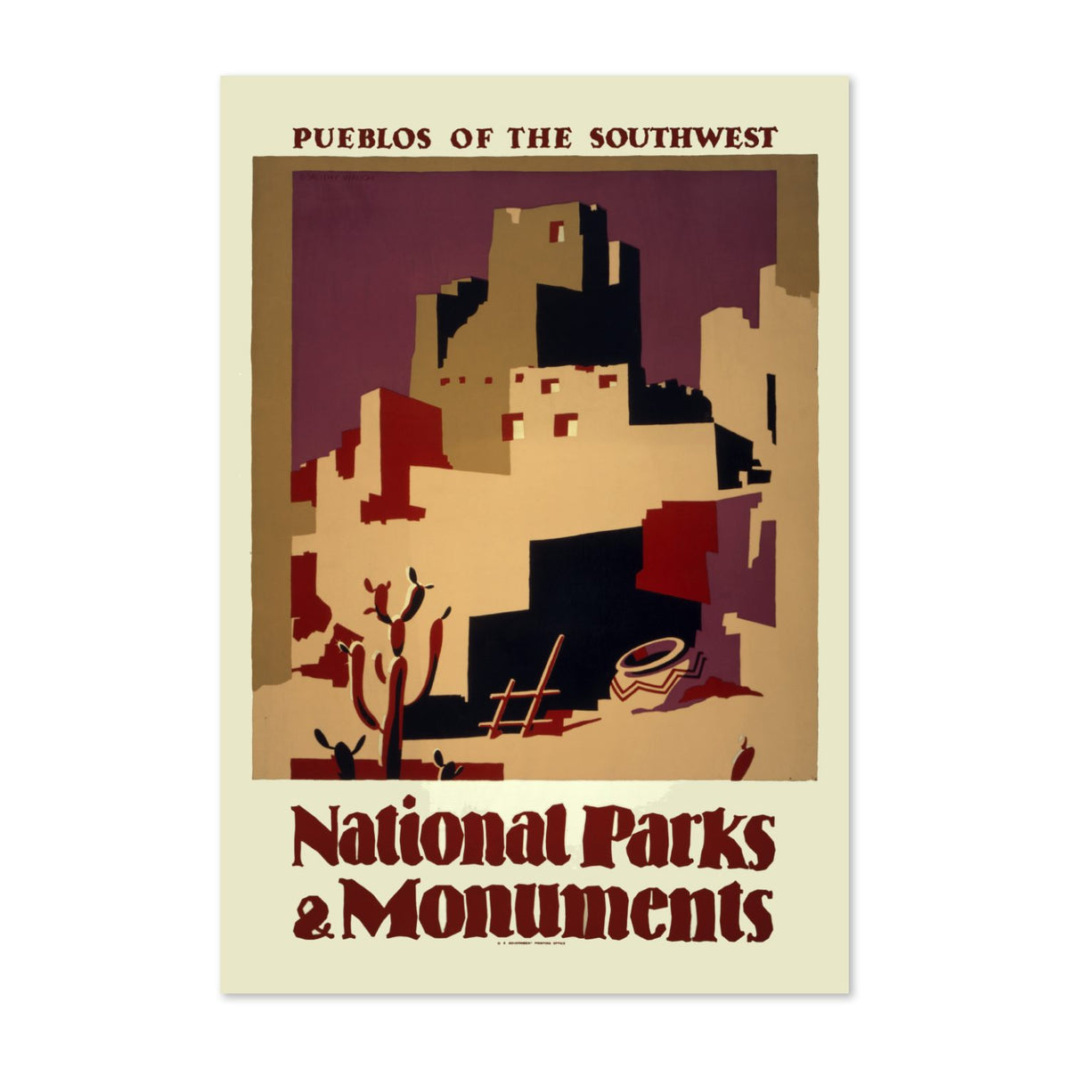 Pueblos of the Southwest National Parks poster print